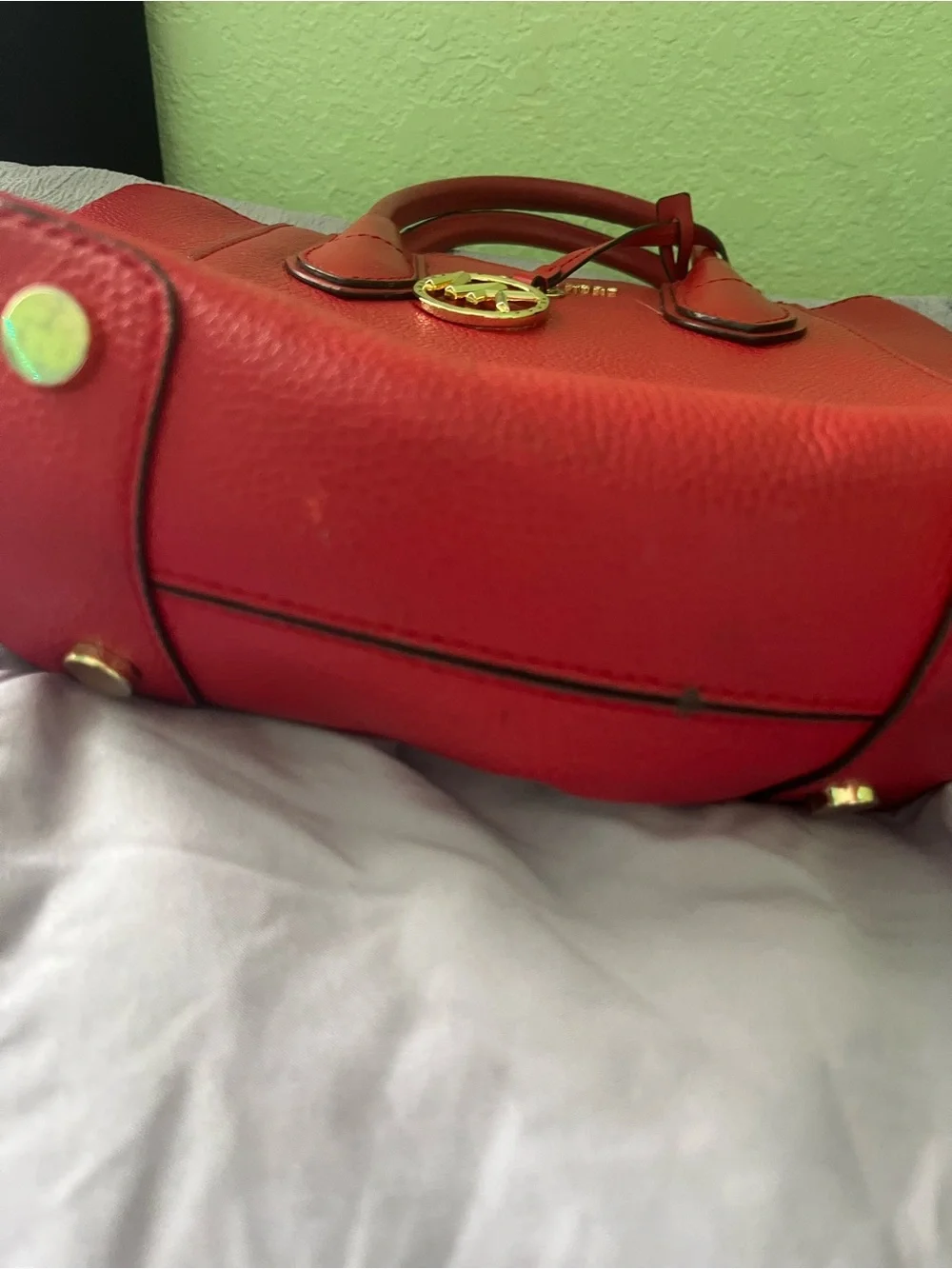 Michael Kors Red Leather Bag